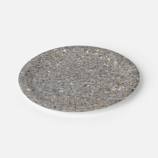 Taupe Concrete Cement Blue Aggregate Sidewalk Papieren Bordje (Gekanteld)