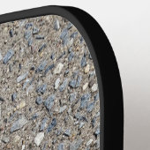 Taupe Concrete Cement Blue Aggregate Sidewalk Pickleball Paddle (Links Detail)