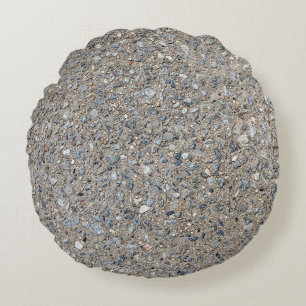 Taupe Concrete Cement Blue Aggregate Sidewalk Rond Kussen