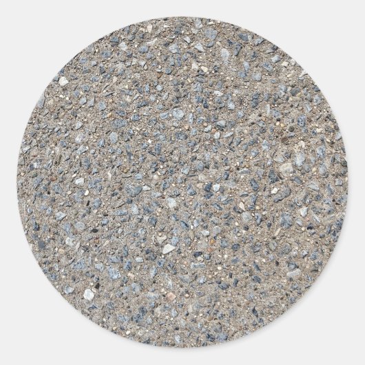 Taupe Concrete Cement Blue Aggregate Sidewalk Ronde Sticker (Voorkant)