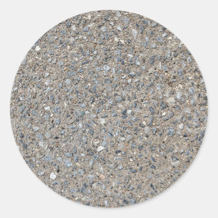 Taupe Concrete Cement Blue Aggregate Sidewalk Ronde Sticker