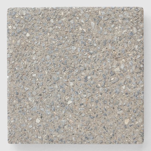 Taupe Concrete Cement Blue Aggregate Sidewalk Stenen Onderzetter (Voorkant)