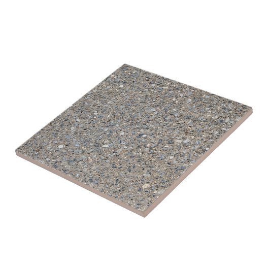 Taupe Concrete Cement Blue Aggregate Sidewalk Tegeltje (Zijkant)