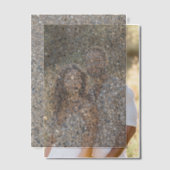 Taupe Concrete Cement Blue Aggregate Sidewalk Vellum Uitnodigingen (Offset (Koppel))