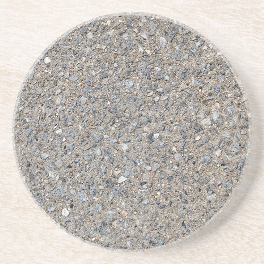 Taupe Concrete Cement Blue Aggregate Sidewalk Zandsteen Onderzetter (Voorkant)