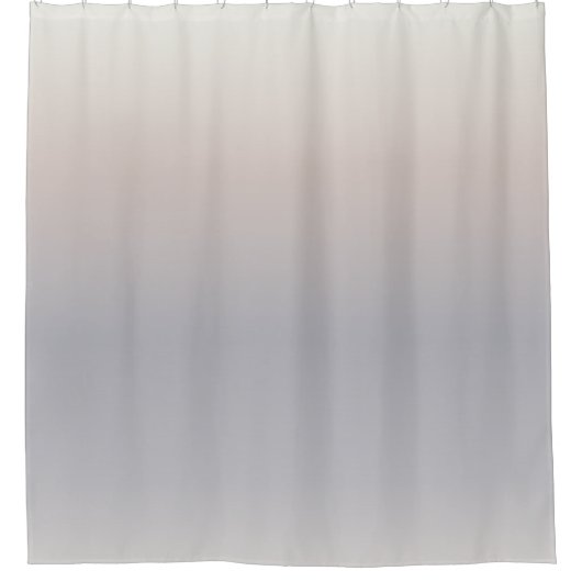 Taupe Crème Gradiënt Modern Minimalistisch Douchegordijn (Voorkant)