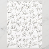 Taupe Dainty Script Weddenschap Hartelijk dank Programmakaart (Achterkant)