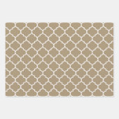 Taupe Damask Moroccan Pattern Inpakpapier Vel (Voorkant 2)
