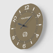 Taupe Decor Dial Eenvoudig aangepast Grote Klok (Hoek)