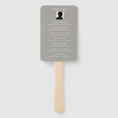 Taupe dienstorder handwaaier (Achterkant)