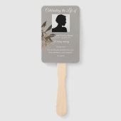 Taupe dienstorder handwaaier (Voorkant)