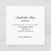 Taupe | Dubbele Rozen gouden strepen Stijlvol Vierkante Visitekaartje (Achterkant)