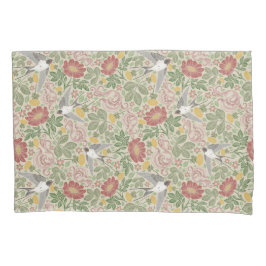Taupe Dusty Roos Country Garden Print Pillowcase Kussensloop
