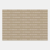 Taupe Eid Mubarak Masjid Patroon Ontwerp Inpakpapier Vel (Voorkant)