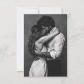 Taupe Elegant Script Fotobruiloft Bedankkaart (Achterkant)