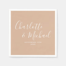 Taupe Elegante Huwelijks Handtekening Script