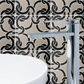 Taupe en Black Celtic Knot Seamless Pattern Tile Tegeltje