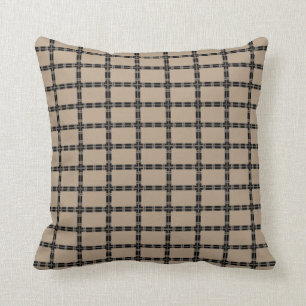 Taupe en Black Geometric Pillow Kussen