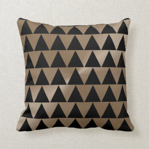Taupe en Black Modern Pattern Kussen