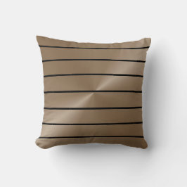 Taupe en Black Pencil Stripe Kussen