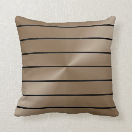Taupe en Black Pencil Stripe Kussen