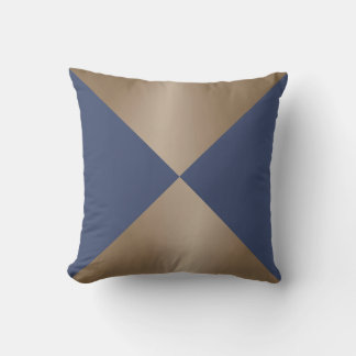 Taupe en Blue Driangle Modern Print Kussen