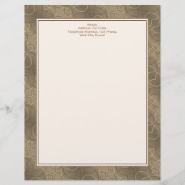 Taupe en Brown Patterned Briefhoofd