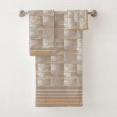 Taupe en Cream Shades Bad Handdoek (Insitu)