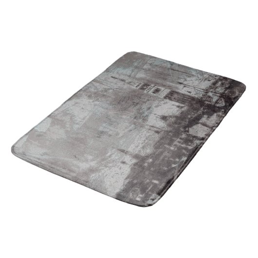 Taupe en Cyan Distress Skyline Venetië Italië Badmat (Gekanteld)