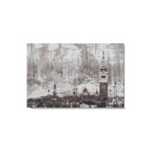 Taupe en Cyan Distress Skyline Venetië Italië