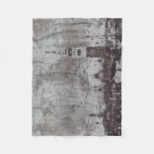 Taupe en Cyan Distress Skyline Venetië Italië Fleece Deken (Voorkant)