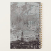 Taupe en Cyan Distress Skyline Venetië Italië Planner (Achterkant)