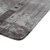 Taupe en Cyan Distress Skyline Venetië Italië Snijplank (Hoek)