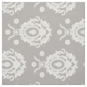 Taupe en Ivory  Damask Pattern Fabric Stof (Swatch)