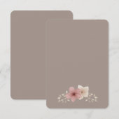 Taupe en Roze Bloemen Bedankkaart (Voorkant / Achterkant)
