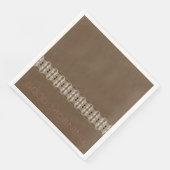 Taupe en roze servet (Hoek)