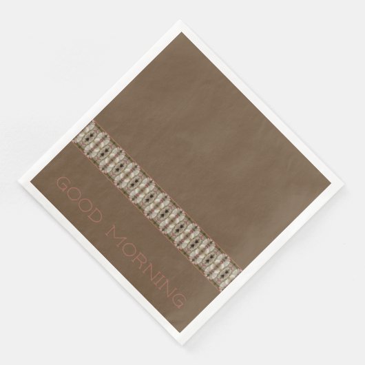 Taupe en roze servet (Hoek)