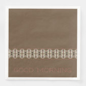 Taupe en roze servet (Voorkant)