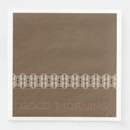 Taupe en roze servet