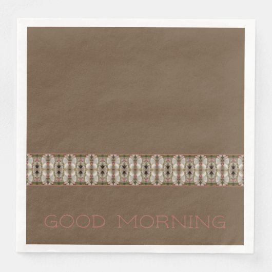 Taupe en roze servet (Voorkant)