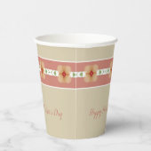 Taupe en Sinaasappel Papieren Bekers (Rechts)