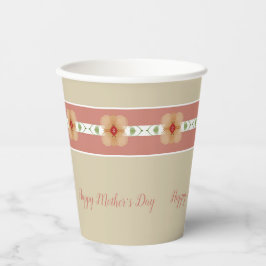 Taupe en Sinaasappel Papieren Bekers