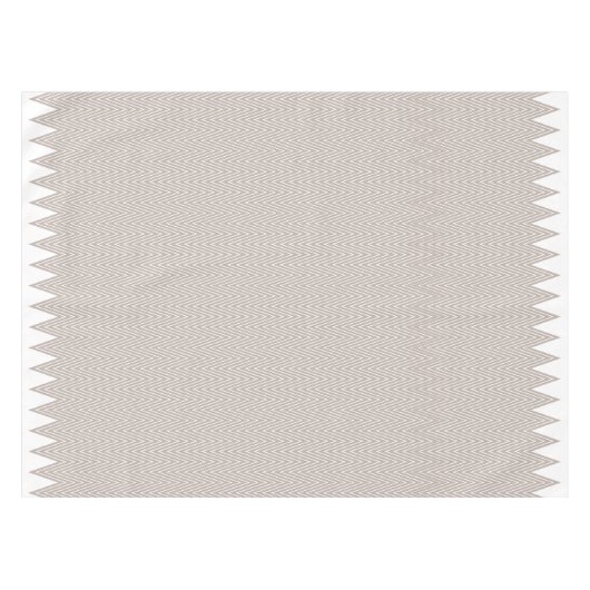 Taupe en White modern Abstract geometrisch ontwerp Tafelkleed (Voorkant (Horizontaal))