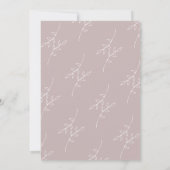 Taupe en White Simple Wreath Wedding Invitation Kaart (Achterkant)