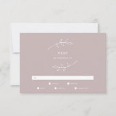 Taupe en White Simple Wreath Wedding RSVP (Voorkant)