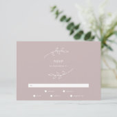 Taupe en White Simple Wreath Wedding RSVP (Staand voorkant)