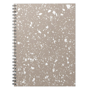 Taupe en wit marmeren notitieboek