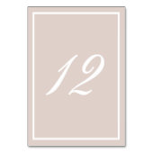 Taupe en witte kalligrafie kaart (Achterkant)