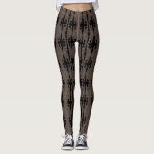 Taupe en zwarte Leggings door Joya Eve Activewear (Voorkant)