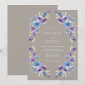 Taupe Ethische Lente Bruiloft Kaart (Voorkant / Achterkant)